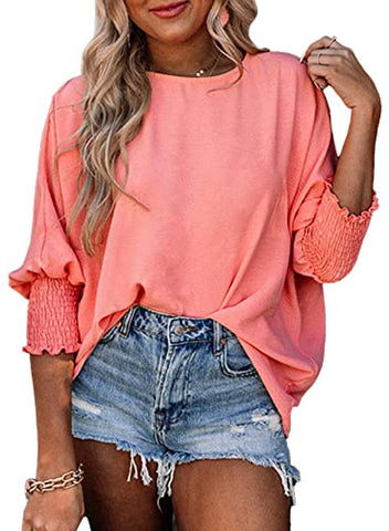 Womens Fashion Cute Scoop Neck Babydoll Tops Off The Shoulder
